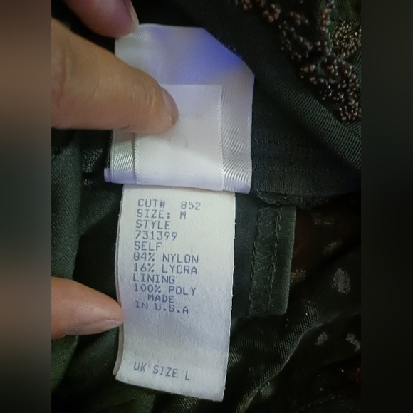 Tadashi Evening Beaded Lace Top Size Large - Picture 13 of 15